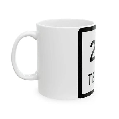 Texas 215 (Texas) (Road Sign) White Coffee Mug - Go Mug Yourself