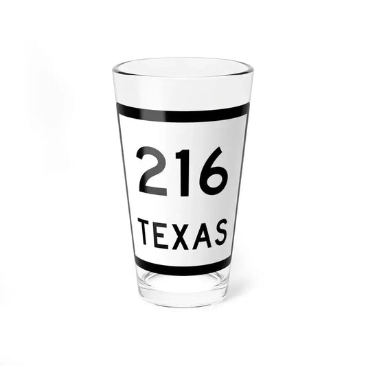 Texas 216 (Texas) (Road Sign) Pint Glass 16oz 16oz - Go Mug Yourself