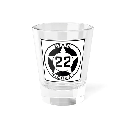 Texas 22 1935 (Texas) (Road Sign) Shot Glass 1.5oz 1.5oz - Go Mug Yourself