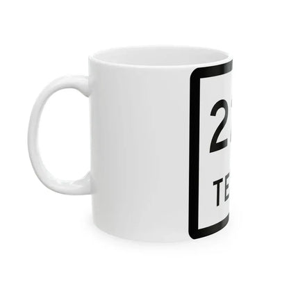 Texas 220 (Texas) (Road Sign) White Coffee Mug - Go Mug Yourself
