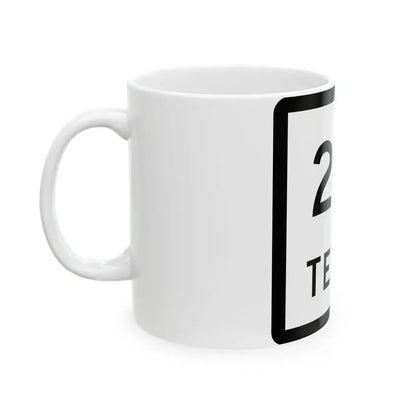 Texas 221 (Texas) (Road Sign) White Coffee Mug - Go Mug Yourself