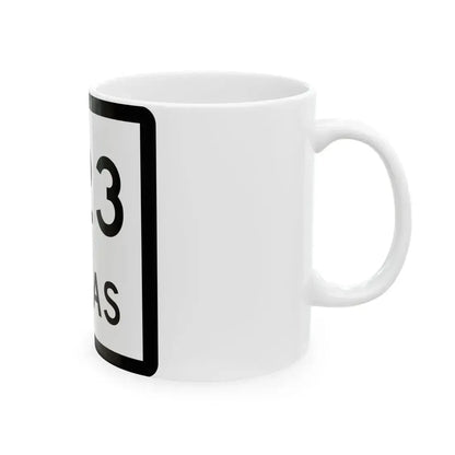Texas 223 (Texas) (Road Sign) White Coffee Mug - Go Mug Yourself