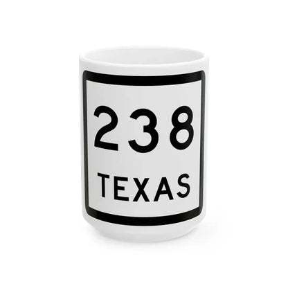 Texas 238 (Texas) (Road Sign) White Coffee Mug 15oz - Go Mug Yourself