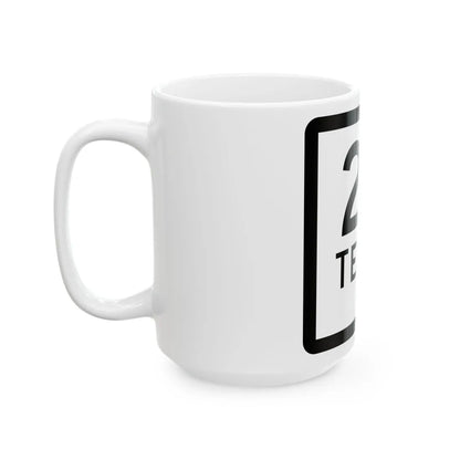 Texas 24-B (Texas) (Road Sign) White Coffee Mug - Go Mug Yourself