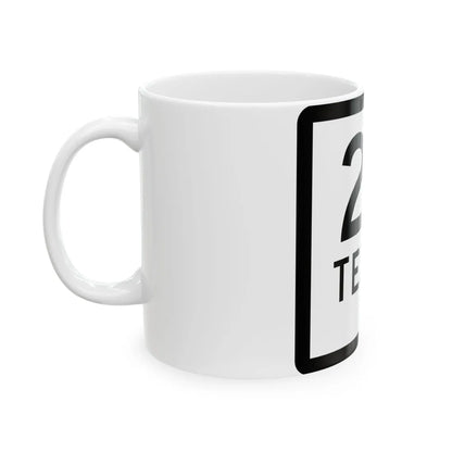 Texas 24-D (Texas) (Road Sign) White Coffee Mug - Go Mug Yourself