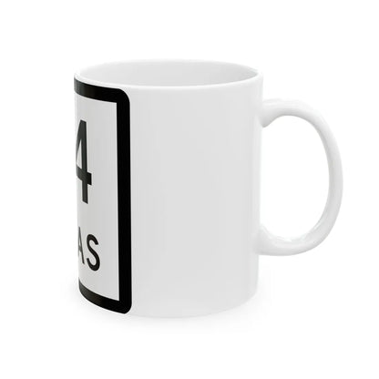 Texas 24 (Texas) (Road Sign) White Coffee Mug - Go Mug Yourself