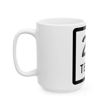 Texas 25 (Texas) (Road Sign) White Coffee Mug - Go Mug Yourself