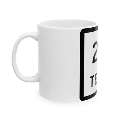 Texas 251 (Texas) (Road Sign) White Coffee Mug - Go Mug Yourself