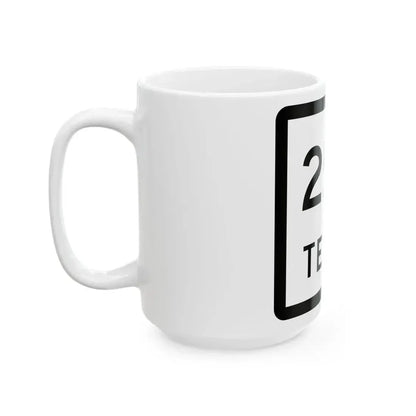 Texas 256 (Texas) (Road Sign) White Coffee Mug - Go Mug Yourself