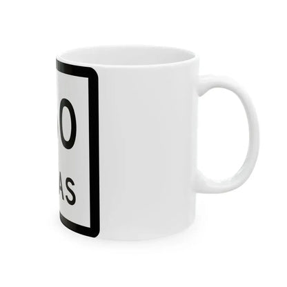 Texas 260 (Texas) (Road Sign) White Coffee Mug - Go Mug Yourself