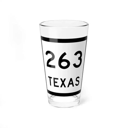 Texas 263 (Texas) (Road Sign) Pint Glass 16oz 16oz - Go Mug Yourself