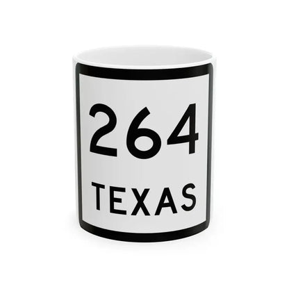 Texas 264 (Texas) (Road Sign) White Coffee Mug 11oz - Go Mug Yourself
