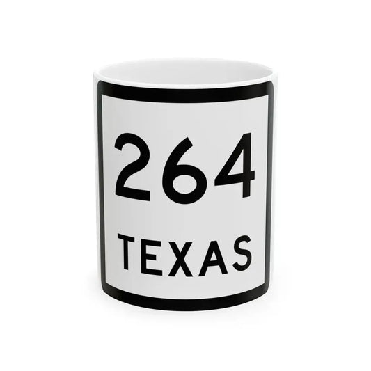 Texas 264 (Texas) (Road Sign) White Coffee Mug 11oz - Go Mug Yourself