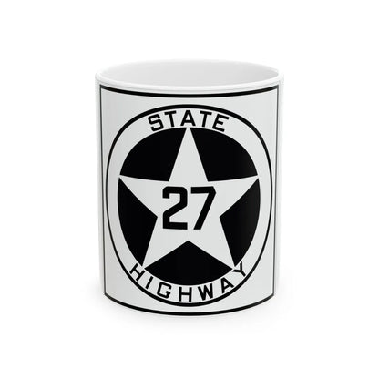 Texas 27 1917 (Texas) (Road Sign) White Coffee Mug 11oz - Go Mug Yourself