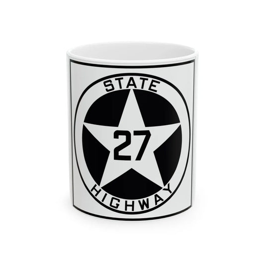 Texas 27 1917 (Texas) (Road Sign) White Coffee Mug 11oz - Go Mug Yourself