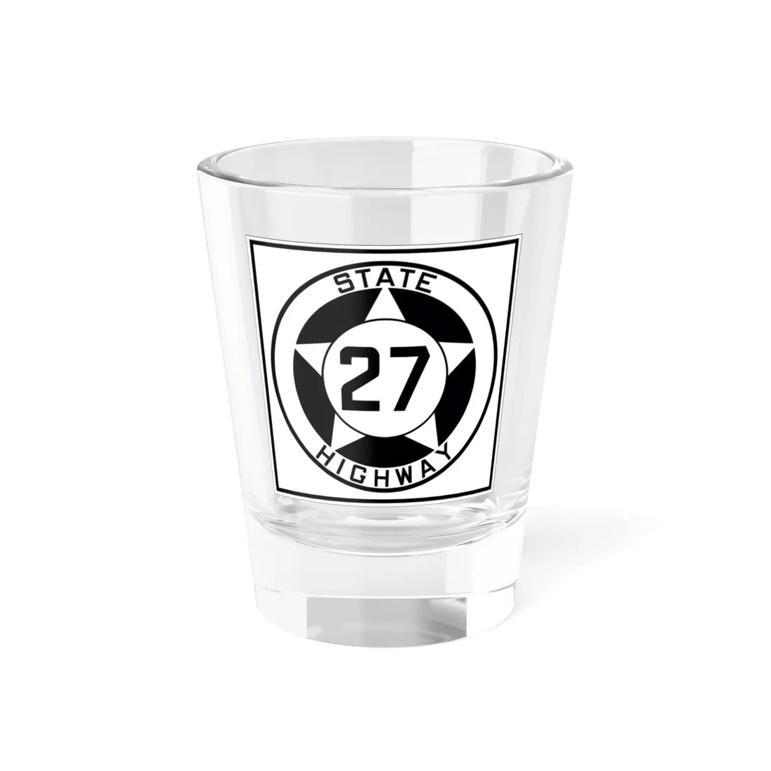 Texas 27 1935 (Texas) (Road Sign) Shot Glass 1.5oz 1.5oz - Go Mug Yourself