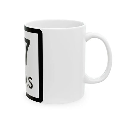 Texas 27 (Texas) (Road Sign) White Coffee Mug - Go Mug Yourself