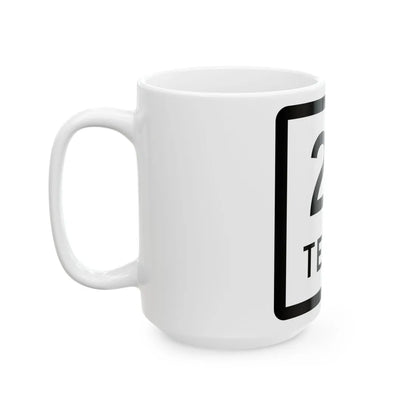 Texas 27 (Texas) (Road Sign) White Coffee Mug - Go Mug Yourself