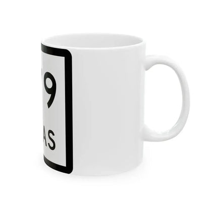 Texas 279 (Texas) (Road Sign) White Coffee Mug - Go Mug Yourself