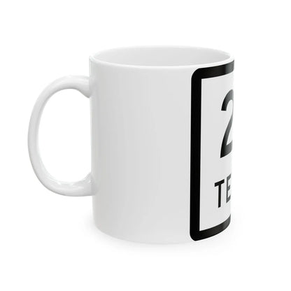 Texas 28 (Texas) (Road Sign) White Coffee Mug - Go Mug Yourself