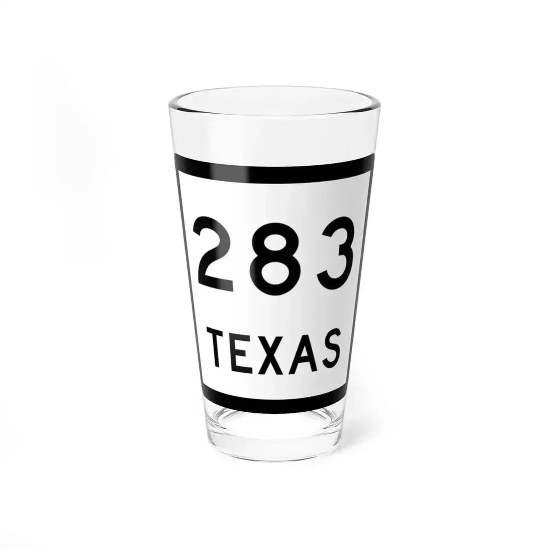Texas 283 (Texas) (Road Sign) Pint Glass 16oz 16oz - Go Mug Yourself