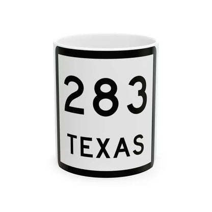 Texas 283 (Texas) (Road Sign) White Coffee Mug 11oz - Go Mug Yourself