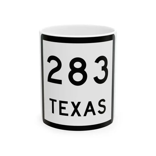Texas 283 (Texas) (Road Sign) White Coffee Mug 11oz - Go Mug Yourself