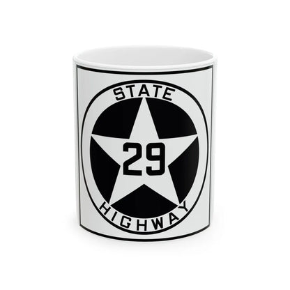 Texas 29 1917 (Texas) (Road Sign) White Coffee Mug 11oz - Go Mug Yourself
