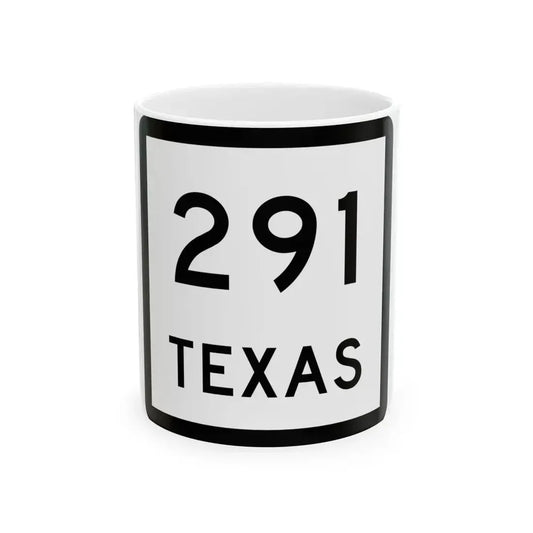 Texas 291 (Texas) (Road Sign) White Coffee Mug 11oz - Go Mug Yourself