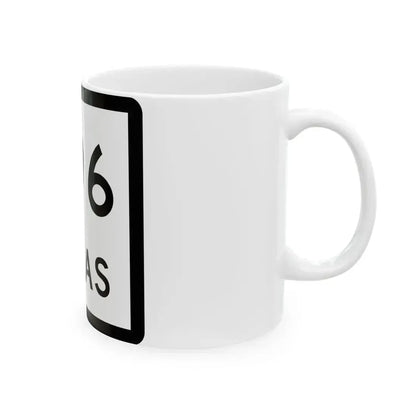 Texas 296 (Texas) (Road Sign) White Coffee Mug - Go Mug Yourself