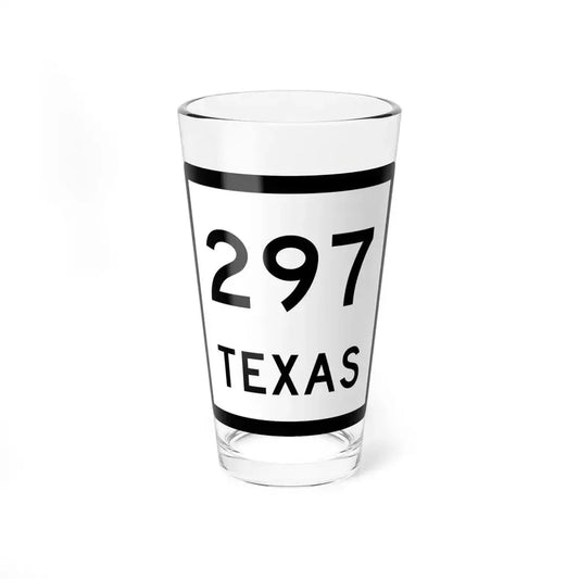 Texas 297 (Texas) (Road Sign) Pint Glass 16oz 16oz - Go Mug Yourself