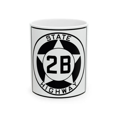 Texas 2B 1935 (Texas) (Road Sign) White Coffee Mug 11oz - Go Mug Yourself