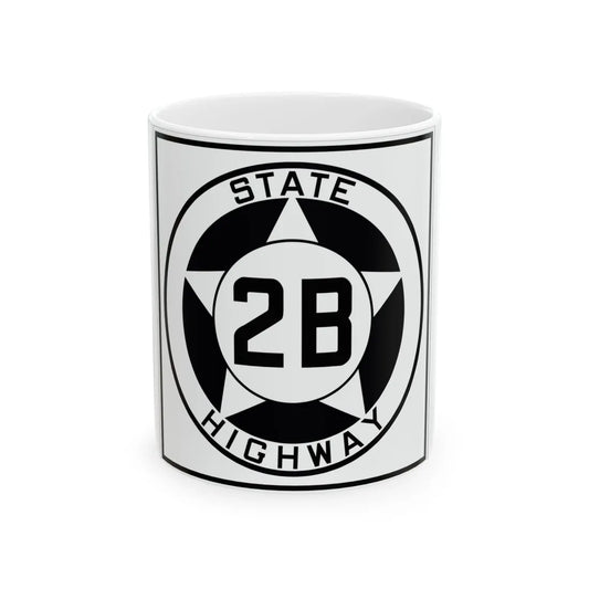 Texas 2B 1935 (Texas) (Road Sign) White Coffee Mug 11oz - Go Mug Yourself