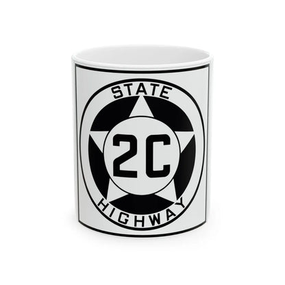 Texas 2C 1935 (Texas) (Road Sign) White Coffee Mug 11oz - Go Mug Yourself