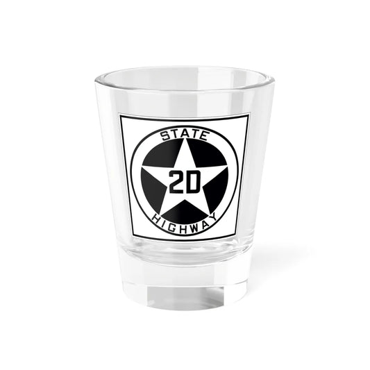 Texas 2D 1917 (Texas) (Road Sign) Shot Glass 1.5oz 1.5oz - Go Mug Yourself