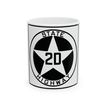 Texas 2D 1917 (Texas) (Road Sign) White Coffee Mug 11oz - Go Mug Yourself