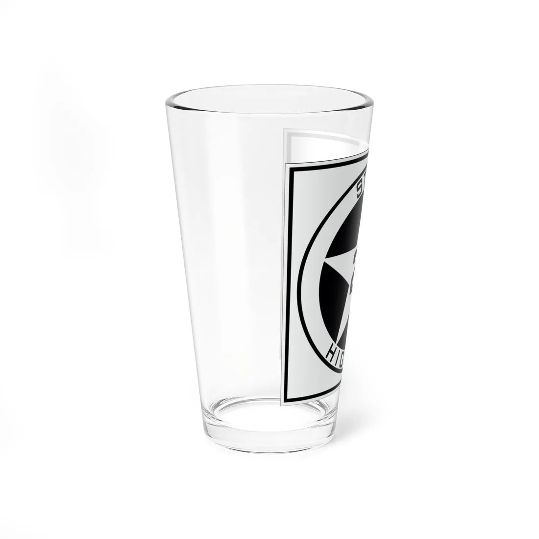 Texas 2F 1917 (Texas) (Road Sign) Pint Glss 16oz - Go Mug Yourself