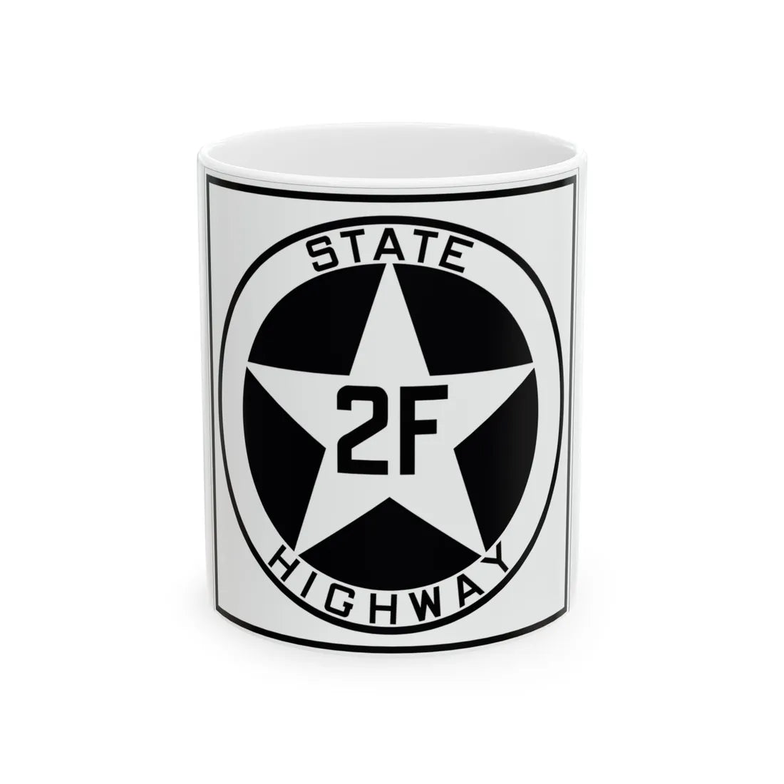 Texas 2F 1917 (Texas) (Road Sign) White Coffee Mug 11oz - Go Mug Yourself