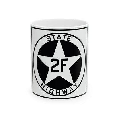 Texas 2F 1917 (Texas) (Road Sign) White Coffee Mug 11oz - Go Mug Yourself