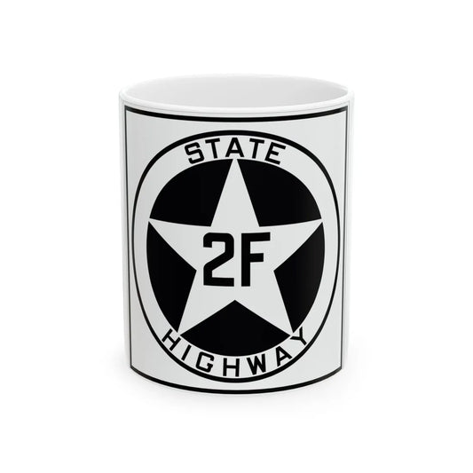 Texas 2F 1917 (Texas) (Road Sign) White Coffee Mug 11oz - Go Mug Yourself