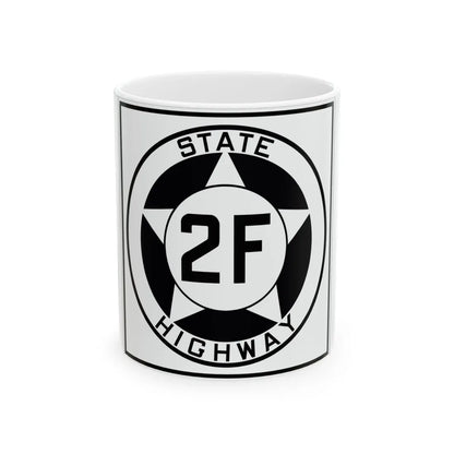 Texas 2F 1935 (Texas) (Road Sign) White Coffee Mug 11oz - Go Mug Yourself