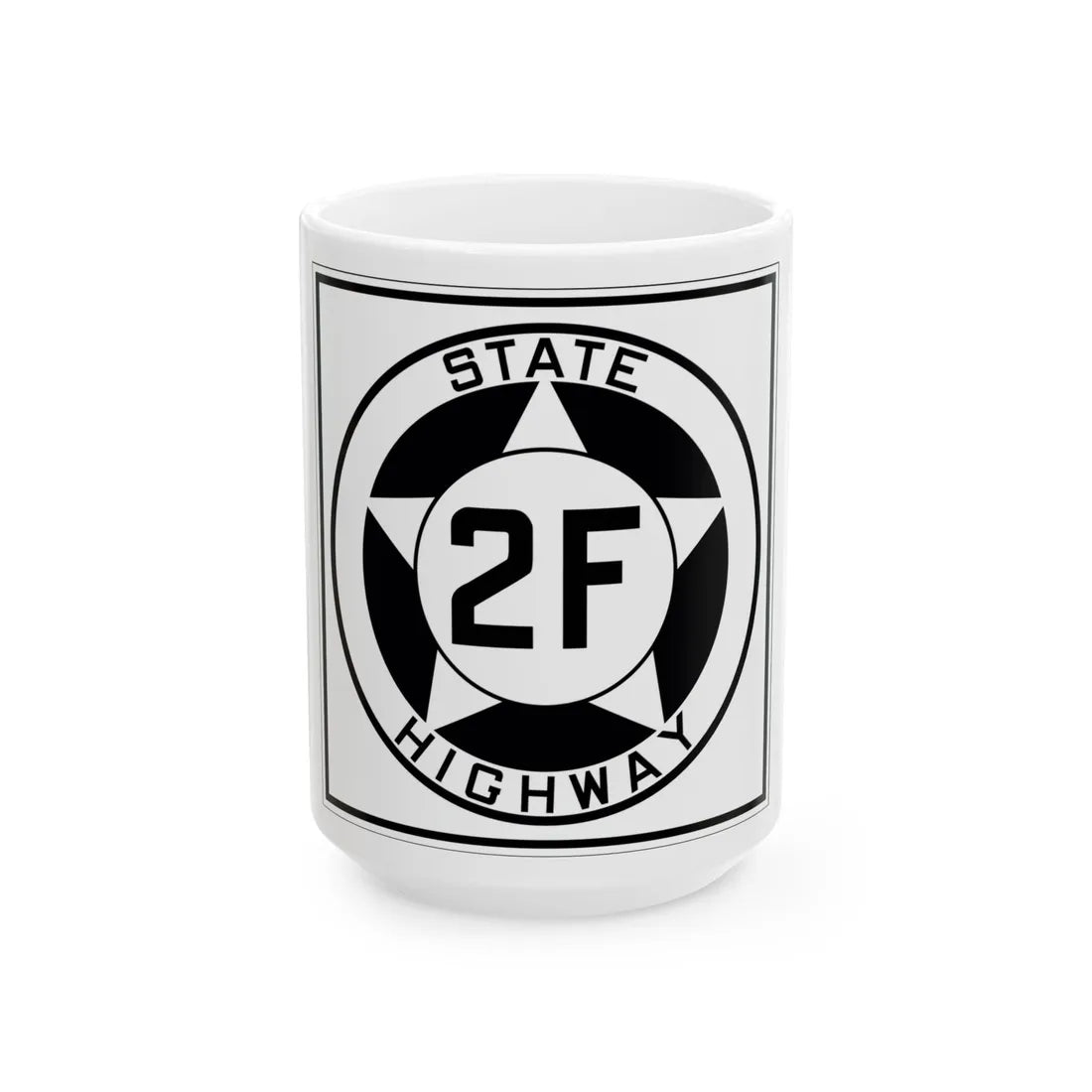 Texas 2F 1935 (Texas) (Road Sign) White Coffee Mug 15oz - Go Mug Yourself