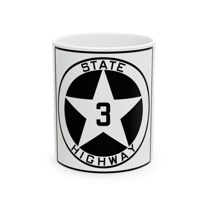 Texas 3 1917 (Texas) (Road Sign) White Coffee Mug 11oz - Go Mug Yourself