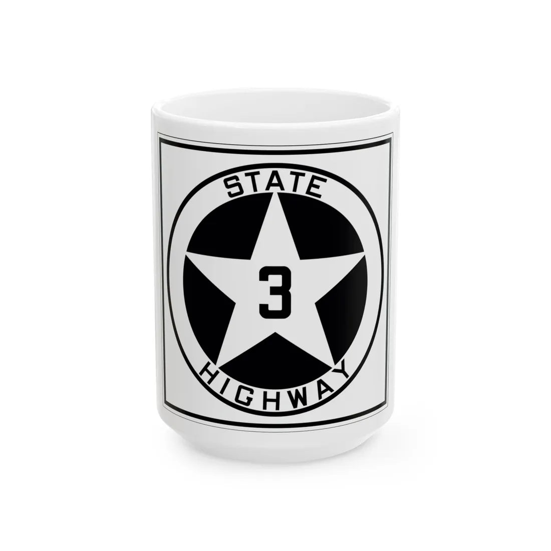 Texas 3 1917 (Texas) (Road Sign) White Coffee Mug 15oz - Go Mug Yourself
