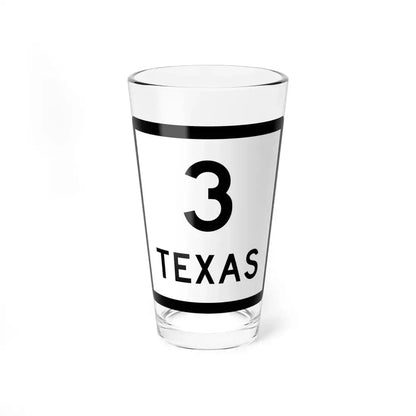 Texas 3 (Texas) (Road Sign) Pint Glass 16oz 16oz - Go Mug Yourself