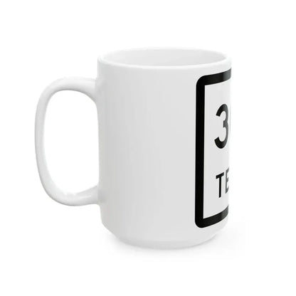 Texas 300 (Texas) (Road Sign) White Coffee Mug - Go Mug Yourself