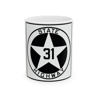 Texas 31 1917 (Texas) (Road Sign) White Coffee Mug 11oz - Go Mug Yourself