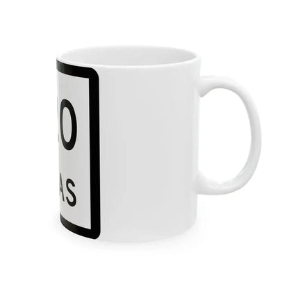 Texas 320 (Texas) (Road Sign) White Coffee Mug - Go Mug Yourself