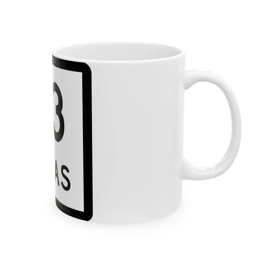 Texas 33 (Texas) (Road Sign) White Coffee Mug - Go Mug Yourself