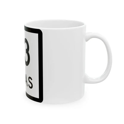 Texas 33 (Texas) (Road Sign) White Coffee Mug - Go Mug Yourself